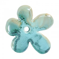 Colgante de Cerámica Flor con Esmalte 50mm (Ø4.5mm)