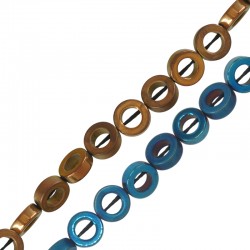 Entrepieza de Hematite Anilla 8mm (~40cm/tira)