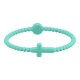 Pulsera Tipo Brazalete de Goma con Cruz 175/4 mm (5 Unidades/Juego)