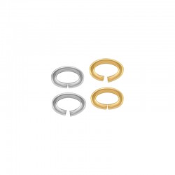 Anilla de Metal Latón Oval 6x4mm/1mm