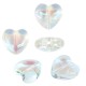 Entrepieza de Cristal Corazón 12x13mm (Ø0.5mm)