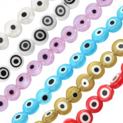 Entrepieza de Cristal Redonda con Ojo 6mm (~ 67unid/tira)