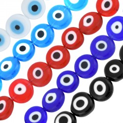 Entrepieza Cristal Redonda con Ojo 10mm (Ø1mm) (38uds/tira)