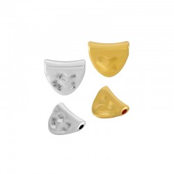 Entrepieza de Metal Zamak Semicirculo Irregular 4x12mm (Ø2.2mm)