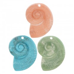 Colgante de Acrílico Concha 52x68mm/18mm Ø4mm