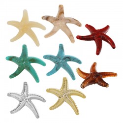 Entrepieza de Acrílico Estrella de Mar 43x41mm/9mm Ø2mm