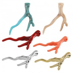 Colgante de Acrílico Coral 35x46 mm/9mm Ø2mm