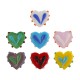 Entrepieza de Murano Style Corazón 17x14mm/6mm Ø1.5mm