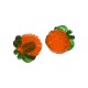 Entrepieza de Murano Style Naranja 14mm Ø1.6mm