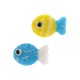 Entrepieza de Murano Style Pez 13x20mm/5mm Ø1.5mm