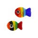 Entrepieza de Murano Style Pez 13x20mm/5mm Ø1.5mm