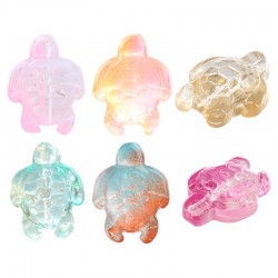 Entrepieza de Vidrio Tortuga 14x18mm/8.8mm Ø1.1mm