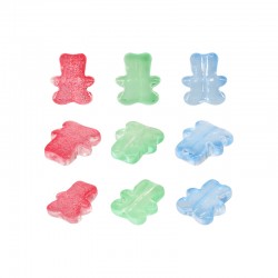 Entrepieza de Vidrio Oso 8x10mm/4mm Ø1.1mm