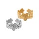 Anillo de Acero Inoxidable 304 con Flores