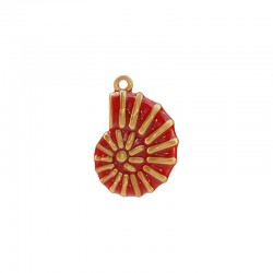 Colgante de Acero Inoxidable 304 Concha con Esmalte 12.5x18x4mm/3x4mm