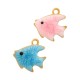 Colgante de Acero Inoxidable 304 Pez con Esmalte 10mm/3mm