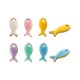 Colgante de Acero Inoxidable 304 Pez con Esmalte 4.7x11mm/3mm