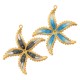Colgante de Acero Inoxidable 304 Estrella de Mar con Esmalte 33x44.5mm/2.7mm