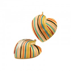 Colgante de Acero Inoxidable 304 Corazón con Esmalte 24.2x27.8mm/4.2mm