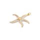 Colgante de Acero Inoxidable 304 Estrella de Mar con Esmalte 34x33mm