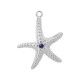 Colgante de Acero Inoxidable 304 Estrella de Mar 22x25.5mm