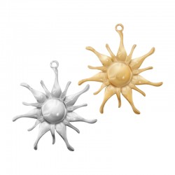 Colgante de Acero Inoxidable 304 Girasol 32.5x36mm