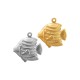 Colgante de Acero Inoxidable 304 Pez 17x15mm/6.3mm