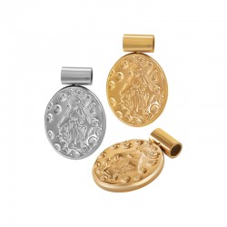 Colgante de Acero Inoxidable 304 Virgen 10.3x13.3mm Ø2.2mm