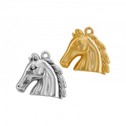 Colgante de Metal Zamak Cabeza de Caballo 25x23mm