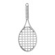 Colgante de Metal Zamak Raqueta de Tenis 30x78mm