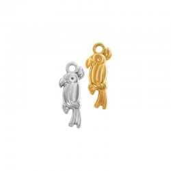 Colgante de Metal Zamak Loro 8x20mm