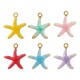 Colgante de Acero Inoxidable 304 Estrella de Mar con Esmalte 11x13mm/1.6mm