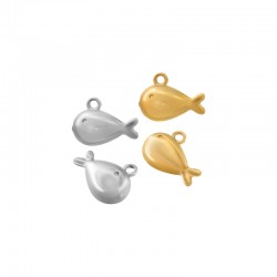 Colgante de Acero Inoxidable 304 Pez 12x8.74mm/6mm