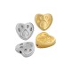Colgante de Metal Zamak Corazón con Pata 11x12mm Ø1.2mm
