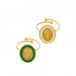 Anillo de Acero Inoxidable 304 con Esmalte 17x13mm