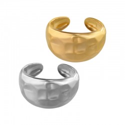 Anillo de Acero Inoxidable 304 Martillado 11,7x20mm