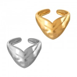 Anillo de Acero Inoxidable 304 Corazon13x21mm