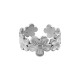 Anillo de Acero Inoxidable 304 con Flores