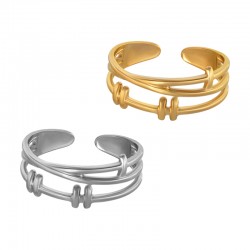 Anillo de Acero Inoxidable 304 con Nudos 8x19mm