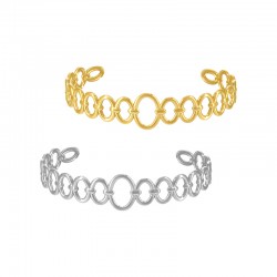 Pulsera de Acero Inoxidable 304 con Círculos Ovalados 67,5 x 15 mm