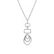 Silver Necklace with Sequential Geometric Pendants
