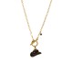 Gold Necklace with Black Enamel Cowboy Hat & T-Bar Clasp