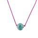 Necklace with Veraman Ceramic Round Bead on Twisted Cord