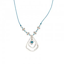 Collar con diseño asimétrico de rombos metálicos y esmalte