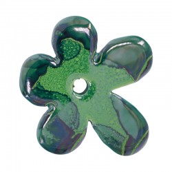Colgante de Cerámica Flor con Esmalte 50mm (Ø4.5mm)