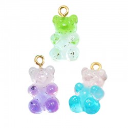 Colgante de Acrilico Oso 10x20mm