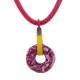 Collar Clásico Tipo Donut con Disco Fucsia y Cordón Trepador