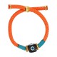 Pulsera con Ojo de Resina Negro en Cordón Naranja