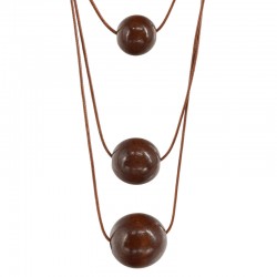 Collar cuentas de madera