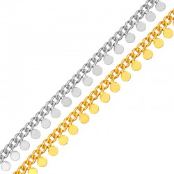 Cadena de Metal Laton con Mini Chapas 3mm